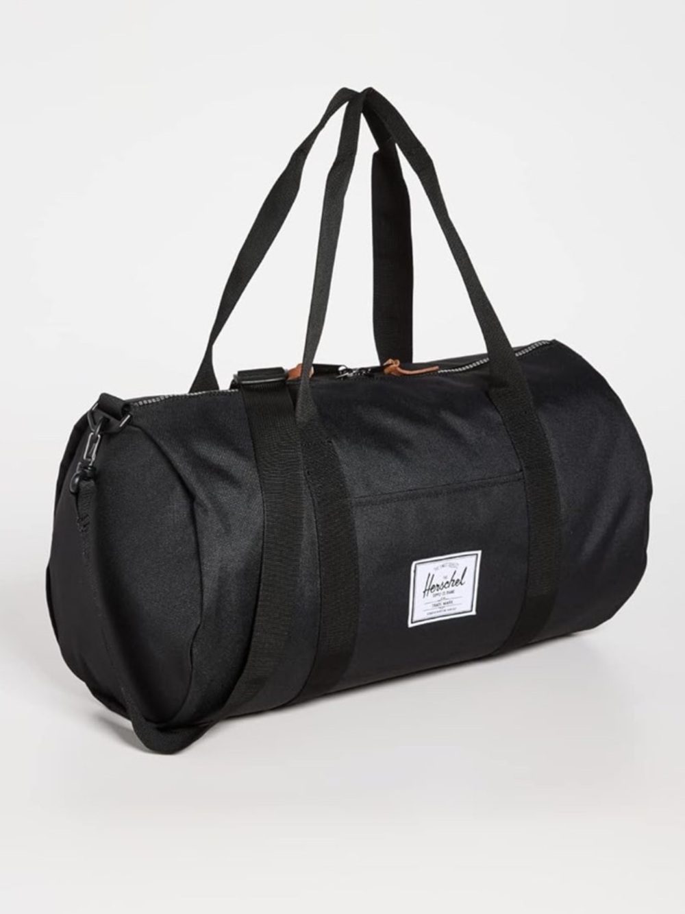NWOT Herschel Supply Company Black Barrel Duffel Bag Sutton Duffle